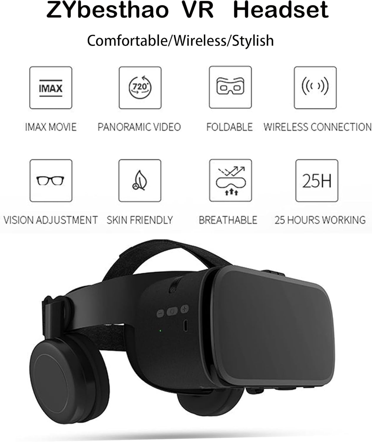 Headset Juegos De Realidad Virtual Iphone Auriculares VR Con