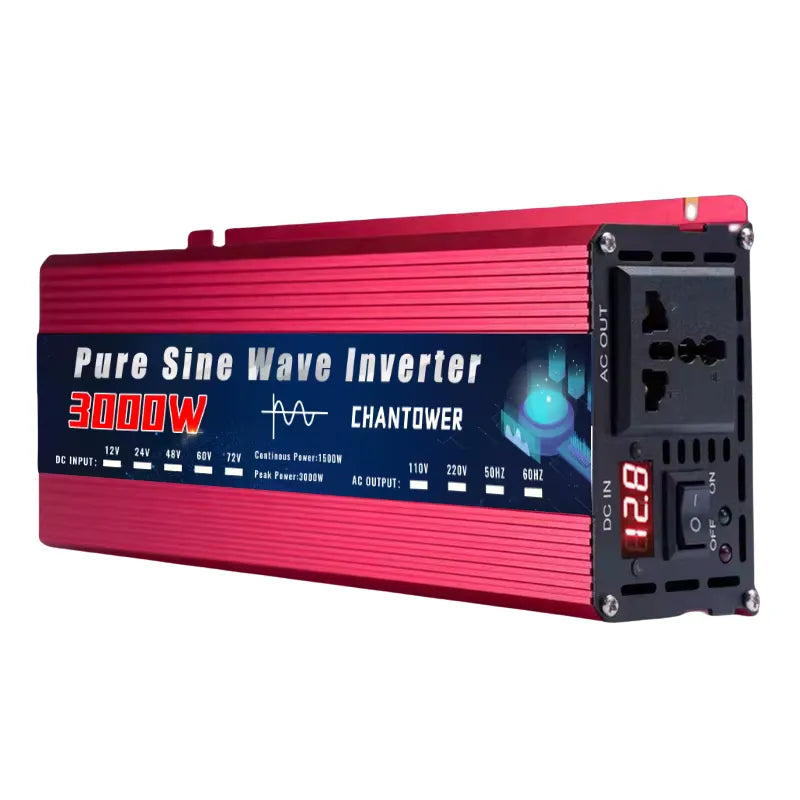 Inversor de Onda Pura 12V/24V a 110V/220V - 2000W-5000W-GSMPRO.CL