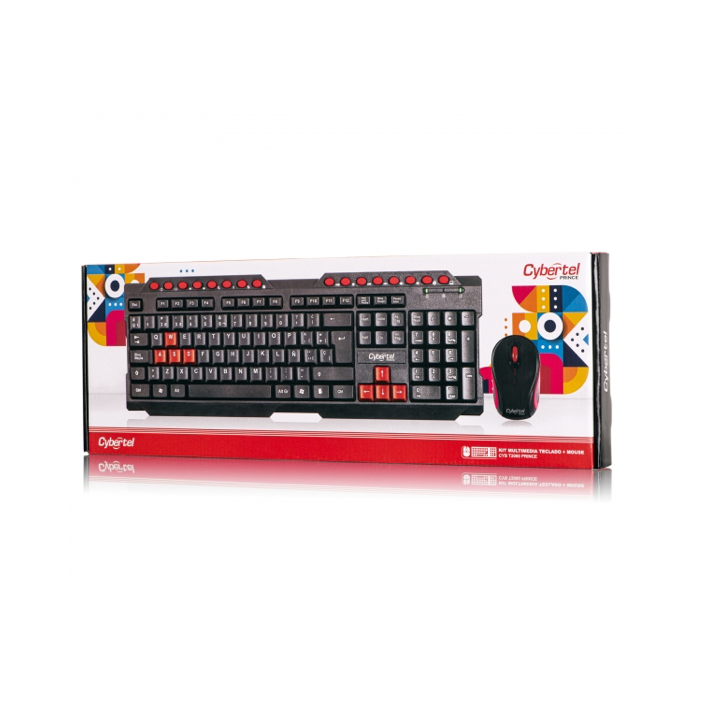 Kit Teclado y Mouse PRINCE T2000 - CYBERTEL-GSMPRO.CL