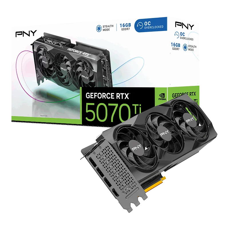 PNY GeForce RTX 5070Ti 16GB Overclocked Triple Fan-GSMPRO.CL